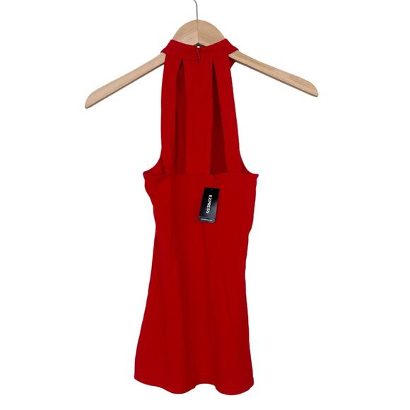 Express Red High Neck Tank Top Sz XS - Picture 3 of 6